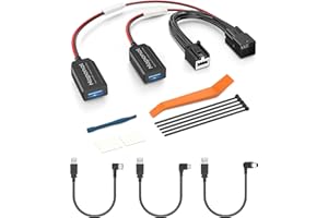 Naponal GPS Dash Cam Power Adapter,(10Pin Type D Connector)Mirror Camera Radar Charger Station GPS Dashcam Charger Cable for Select Chevy Equinox,GMC Sierra,Cadillca,Buick, Connects to Rearview Mirror