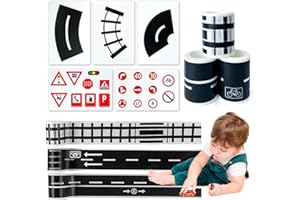 Lot de 28 rubans adhésifs de police routière pour voitures, panneaux de signalisation routière, autocollants et amovibles, po