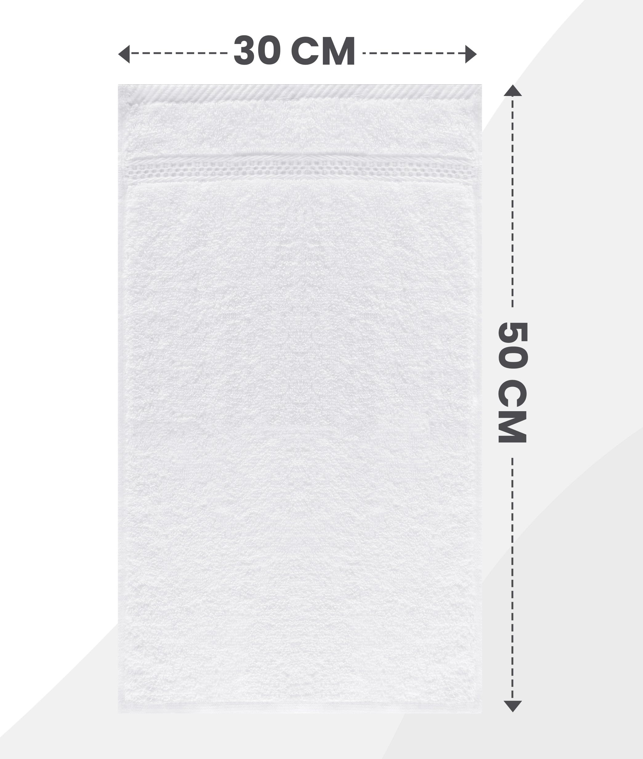 Utopia Towels - 10er Pack Gästehandtücher 30x50 cm mit Aufhängeschlaufe, 100% Baumwolle weich und saugfähig Gästetücher Set (Weiß) 2