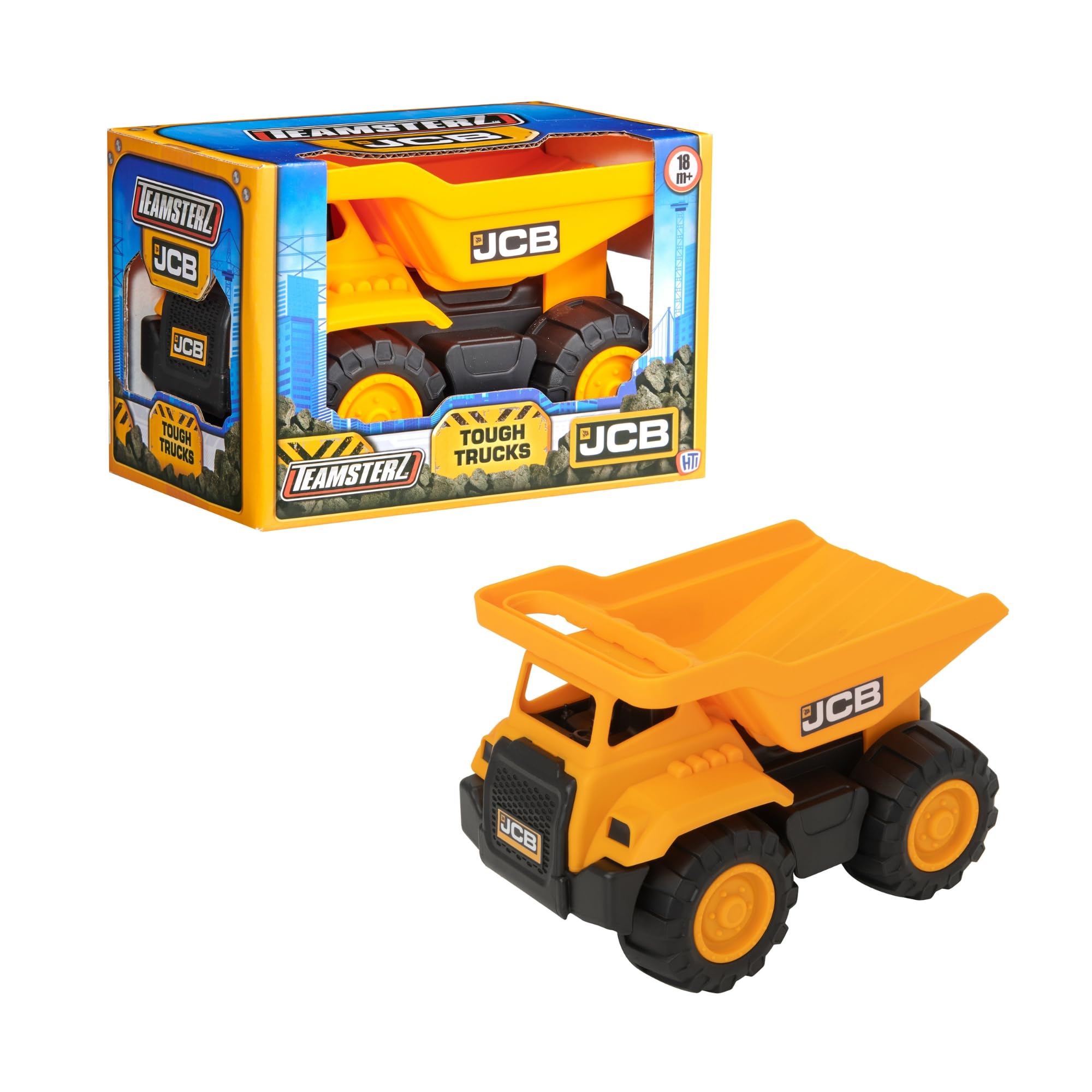 Teamsterz JCB 7-Inch Dump Truck Toy | Yellow Construction Vehicle for Kids | Indoor, Outdoor & Sandpit Play | Durable Construction Truck & Vehicle Toy | Perfect for Toddlers & Kids | Ages 18 Months+