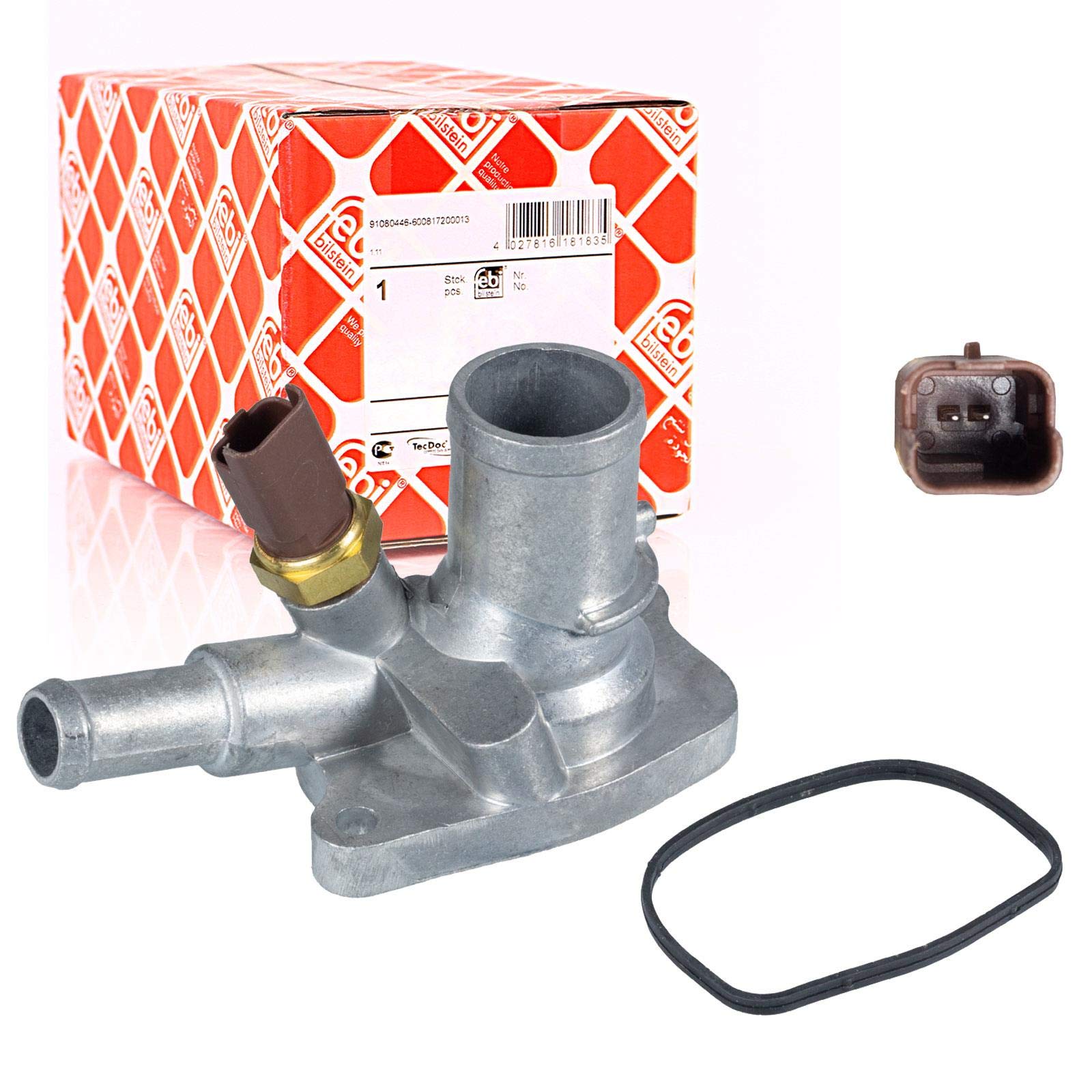 febi bilstein 34957 Thermostat Housing with temperature switch and seal, pack of one