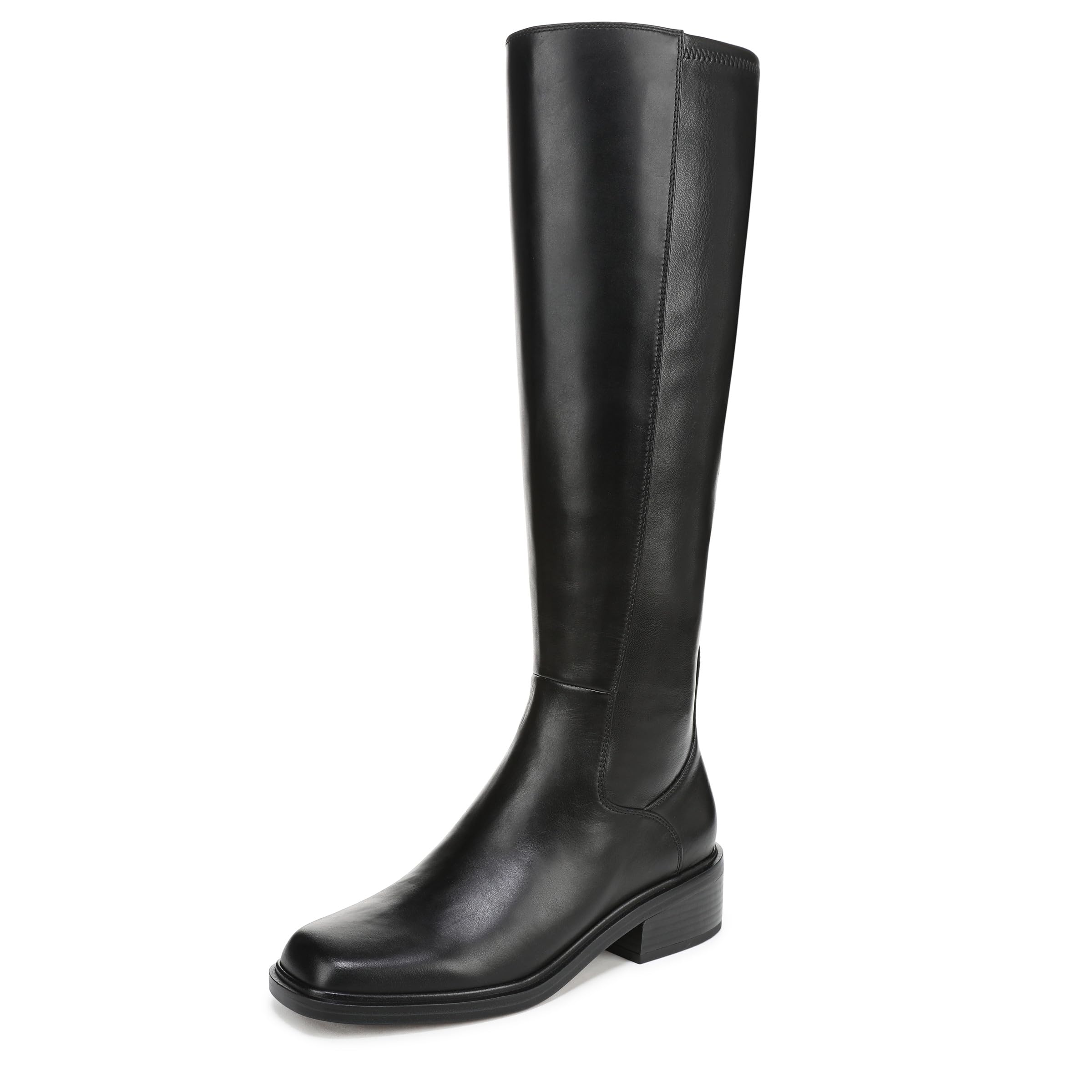Franco Sarto Womens Gisella Mid Calf Boot Black Leather 8.5 M