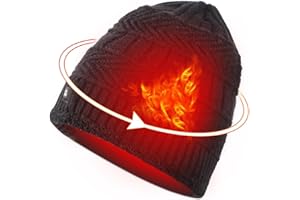 DUKUSEEK Heated Hat, Electric Winter Heated Beanie Hat with 7.4V Rechargeable Battery for Men Women Grey Black…