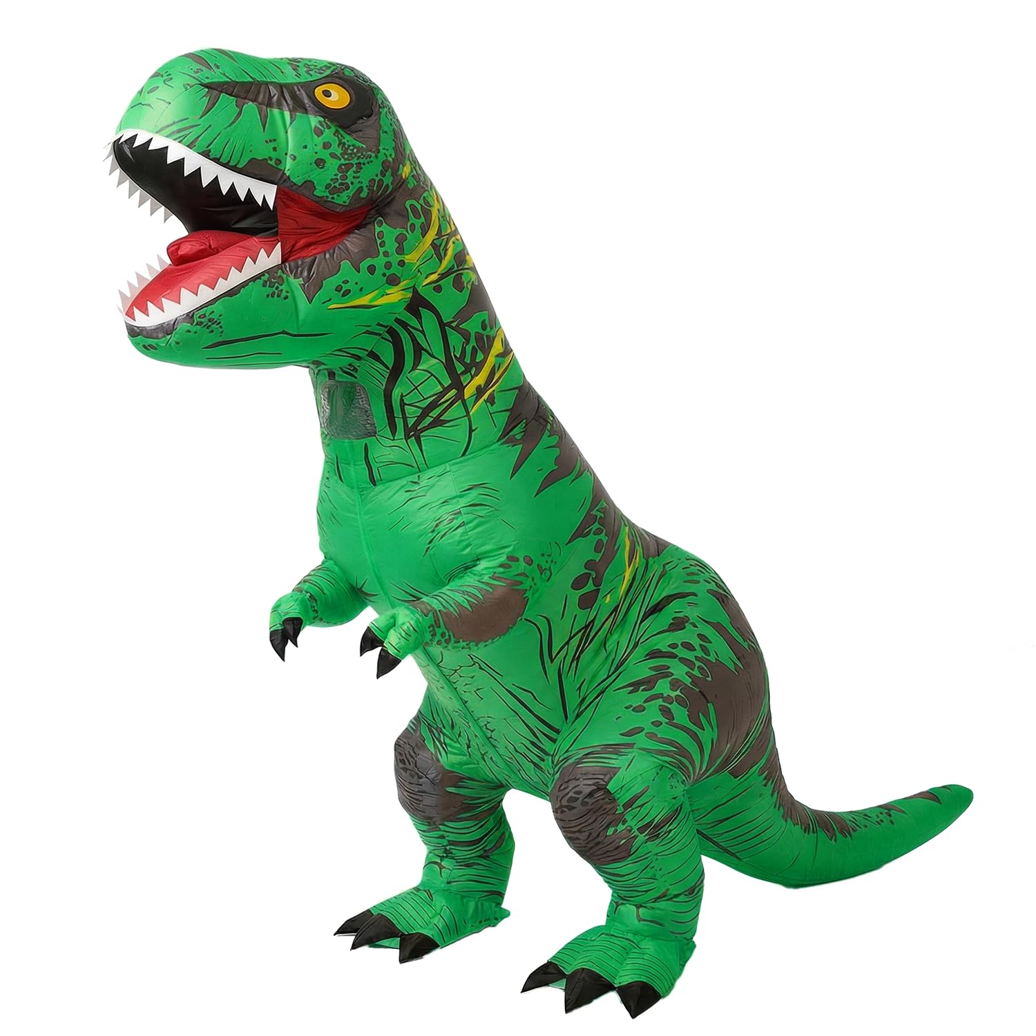 JASHKE Inflatable Dinosaur Costume Adult Blow up Trex Costumes Inflatable Dino Suit Halloween Costumes Fancy Dress for Adult (Green)