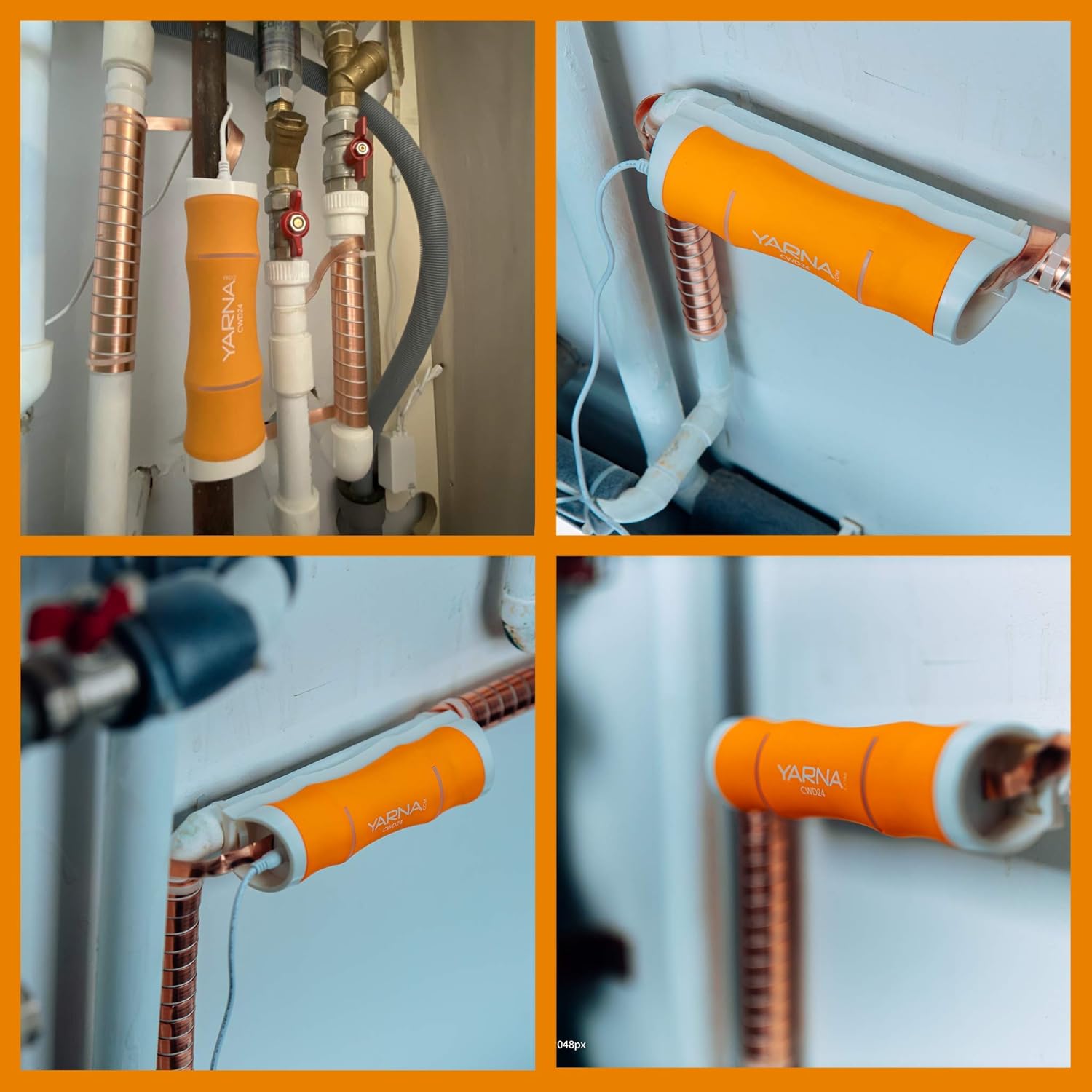 Capacitive Electronic Water Descaler System - Alternative Water Softener Salt Free for Whole House, Reduces the effects of Limescale and Rust formation [CWD24, Max 1" Pipe] - - 