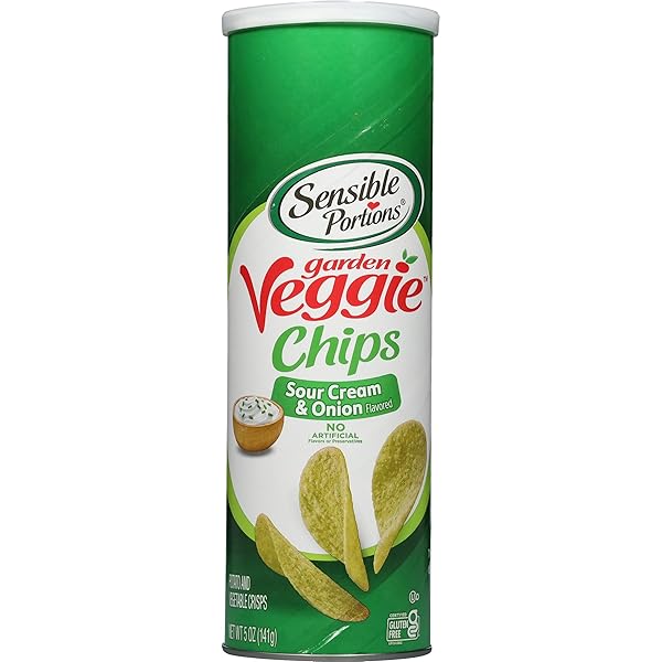 SENSIBLE PORTIONS STACKED GARDEN VEGGIE CHIPS, SOUR CREAM AND ONION, 5 OZ