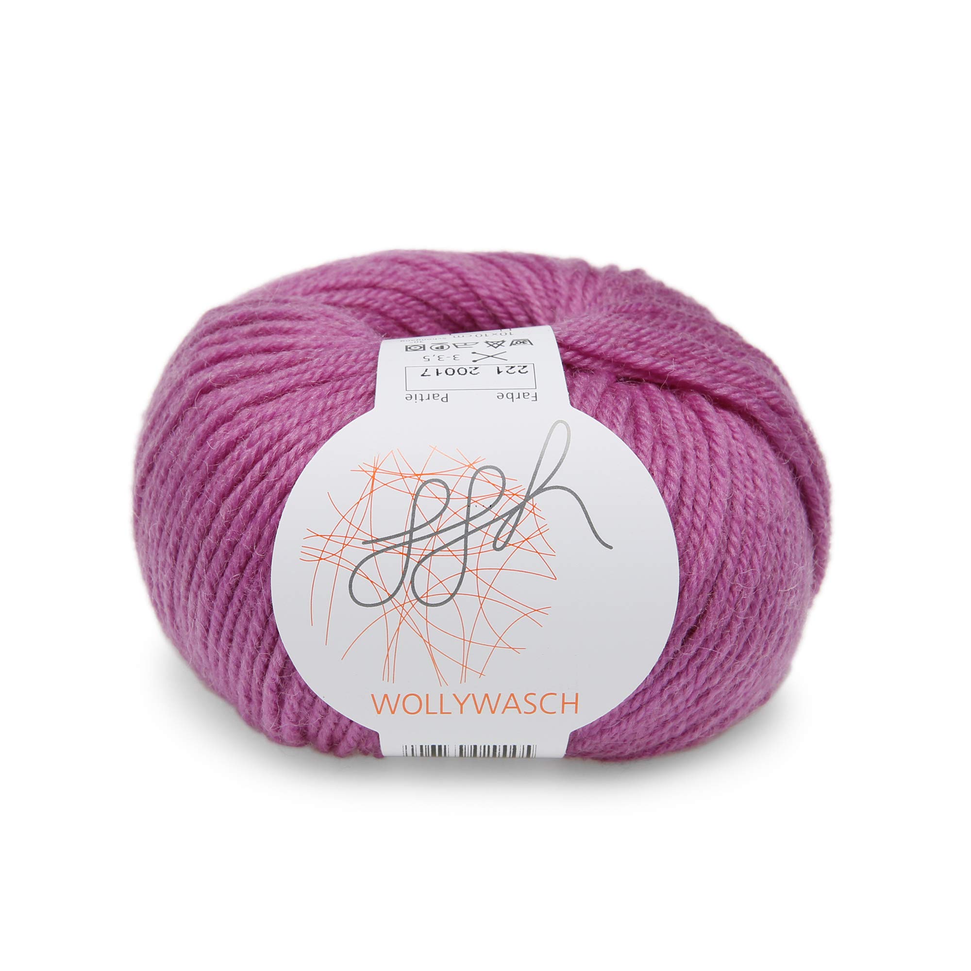 GGH Wollywasch - New Wool (superwash) for knitting and crocheting - Colour 221 - Orchidee