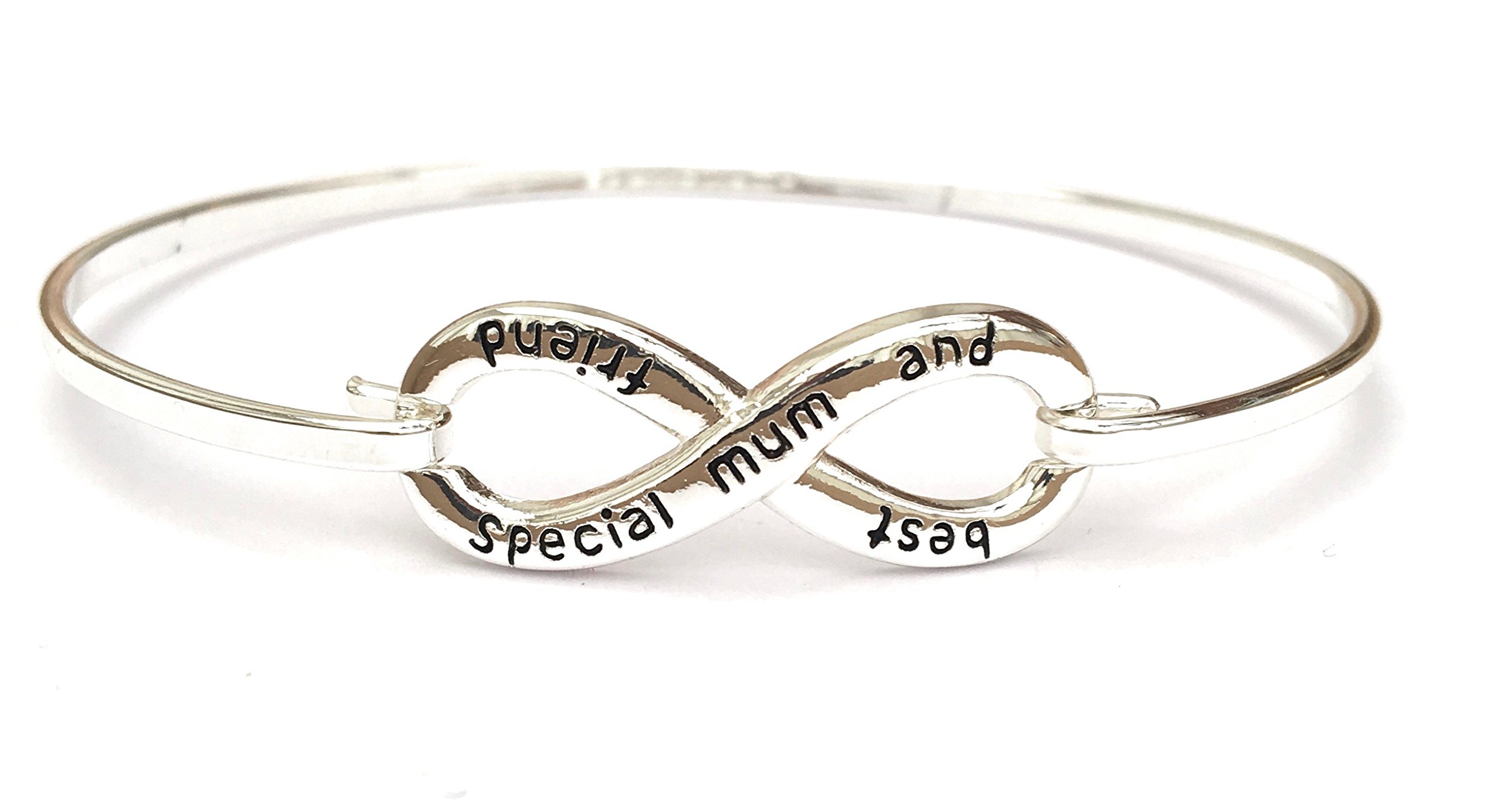 Equilibrium Silver Plated Infinity Bangle Mum