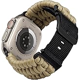 BINLUN Compatible with Apple Watch Band 49mm 46mm 45mm 44mm 42mm, Braided Paracord Nylon Replacement Strap Compatible with iWatch Ultra3 Ultra2 Ultra SE3 Series 11/10/9/8/7/SE2/SE/6/5/4/3/2/1 for Men