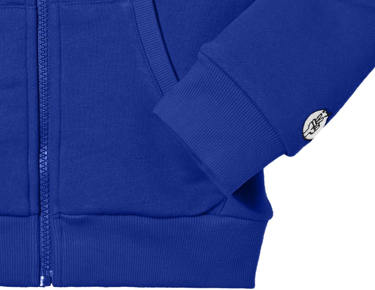 Kid Nation Kids Soft Brushed Fleece Zip-Up Hooded Sweatshirt Hoodie for Boys or Girls 4-12 Years: Clothing