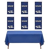 Eleclassi Navy Blue 6 Pack Premium Disposable Plastic Tablecloth 54 x 108 in - Plastic Table Cloth Disposable Tablecloth for Rectangle Table Up to 8 Feet