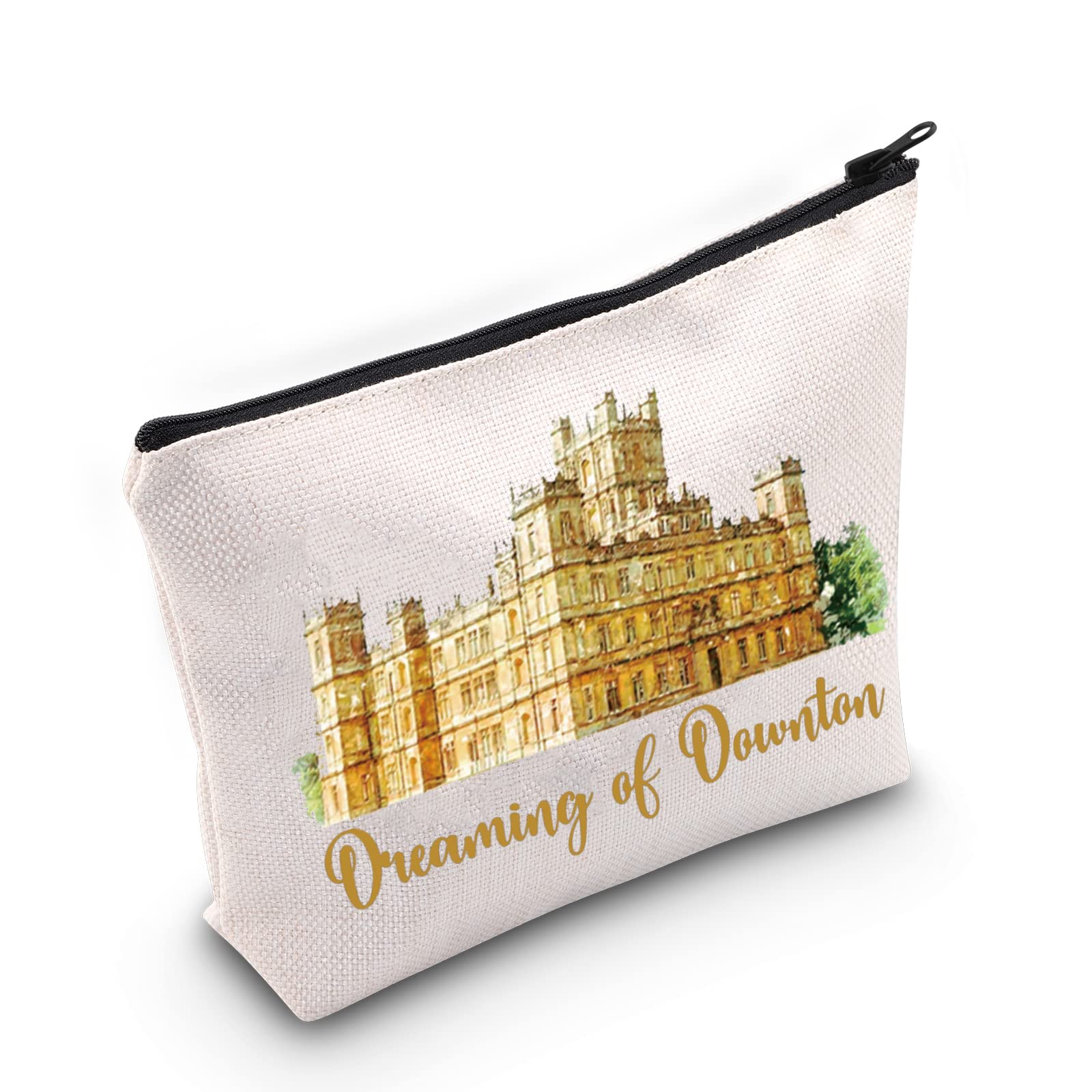 WZMPA TV Show Cosmetic Makeup Bag TV Show Fans Gifts Dreaming Of Downton Zipper Pouch For Women Girls (Dream Downton), Dream Downton, Fit