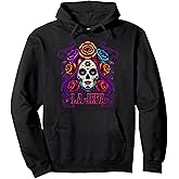 La Jefa Mexican Sugar Skull DÃa de Muertos Design Pullover Hoodie