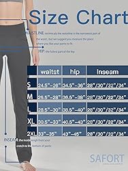 Safort Women 28" 30" 32" 34" Inseam Regular Tall