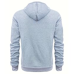 Quarter Zip Pullover Men Long Sleeve Workout Hoodie