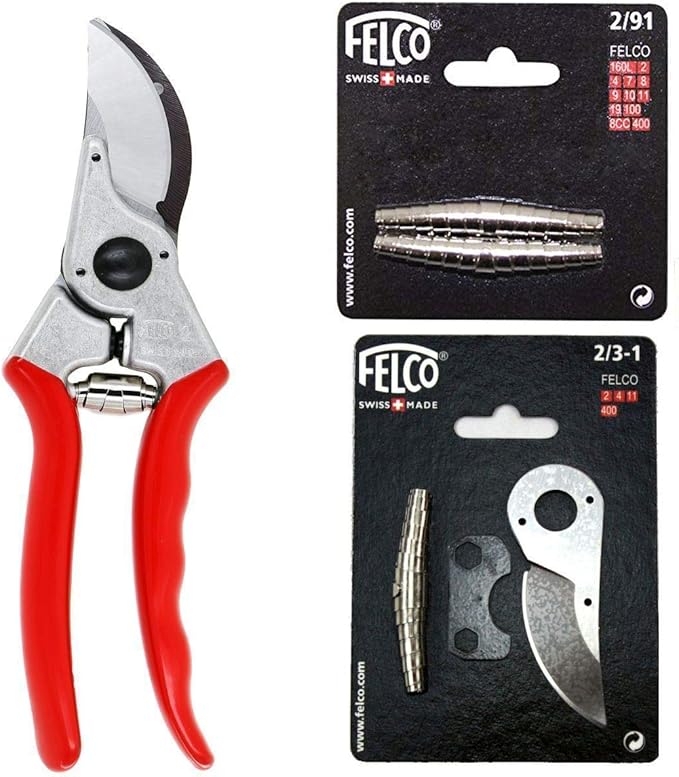 FELCO 2 Classic Bypass Pruner with Replacement Springs and