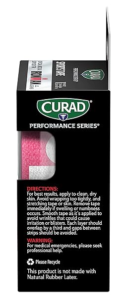 CURAD CURIM5024H PERFORMANCE SERIES IRONMAN SPORT TAPE, PINK WITH WHITE IRONMAN LOGO, 1.5″ X 10 YARDS SIZE