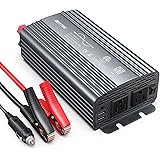 BESTEK 500W Pure Sine Wave Power Inverter DC 12V to 110V AC Car Plug Inverter Adapter Power Converter with 4.2A Dual USB Char
