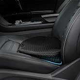 KINGLETING Car Seat Cushion, Memory Foam Seat Pad for Sciatica and Lower Back Pain Relief, Seat Cushion for Car Seat Driver (Black)