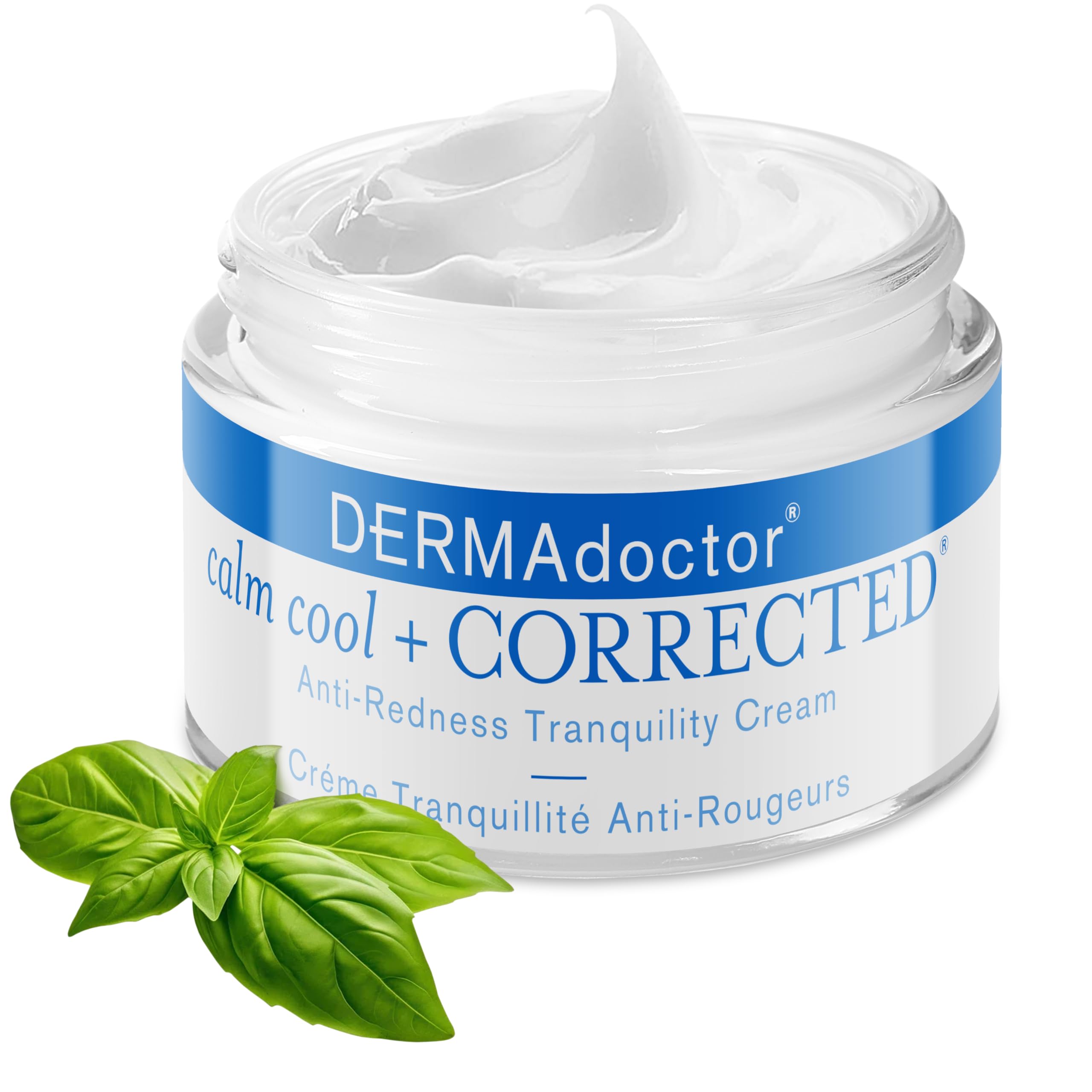 DERMAdoctor Redness & Itchy Skin Relief Calm Cool + Corrected Tranquility Cream for Sensitive Skin | moisturizing face cream Hydration with Squalane & Hyaluronic Acid White Tea Extract – 48 Grams — image 1