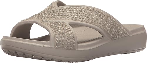 crocs women's sloane embellished slide sandal