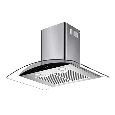 Azure-60 Chimney Hoods 60 cm 1150 m?/hr Cooker Hood, Silver