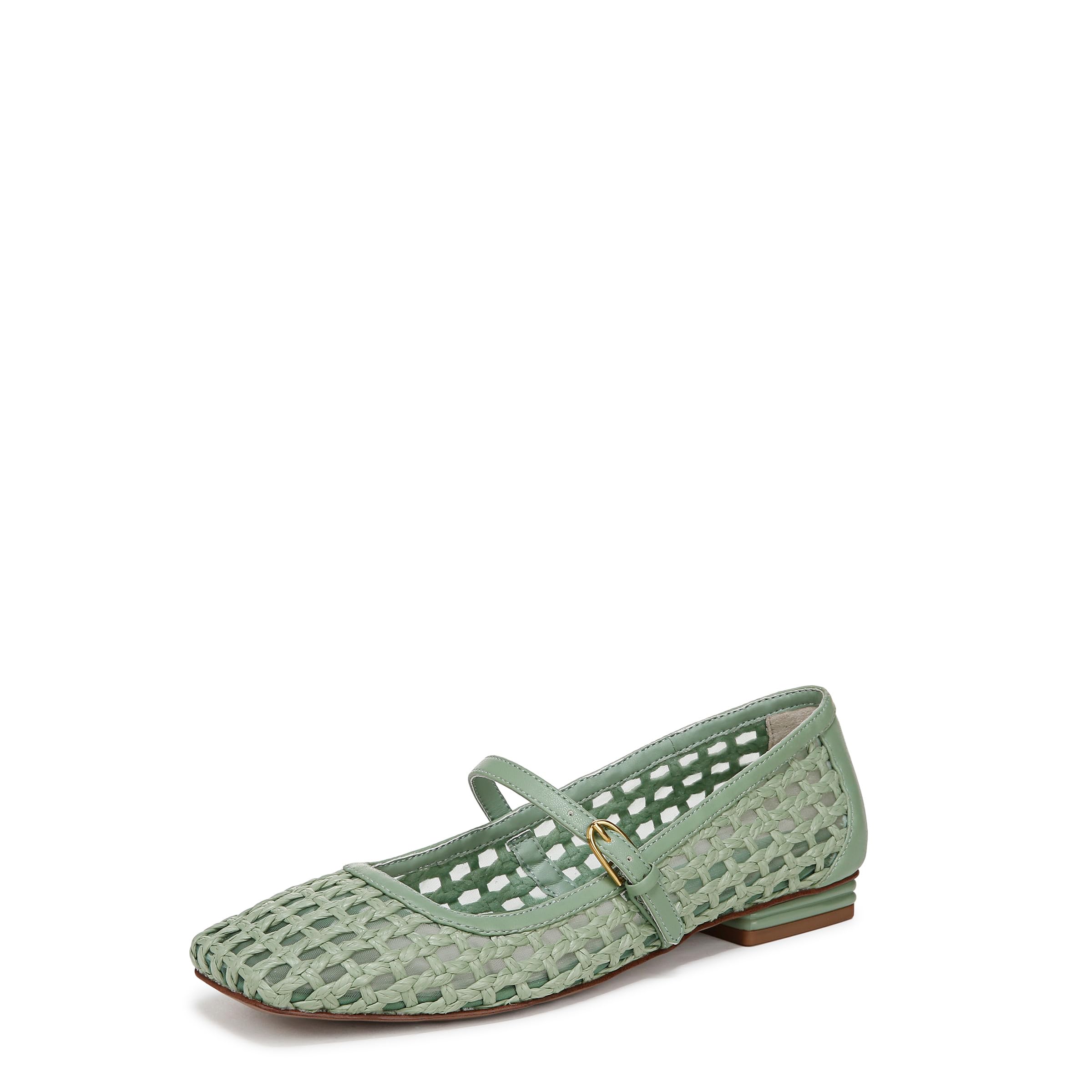 Franco Sarto Womens Tinsley Mary Jane Flat Aloe Green Woven 10 M