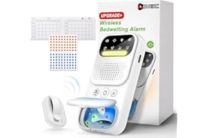 DOVERC Stop Bedwetting for Good! New Upgraded Wireless Bed Wetting Alarm for Boys and Girls with UV Mode, Night Light, Loud Sound/Strong Vibration, High Sensitivity Sensor, Kids Pee for Bedwetting Solutions
