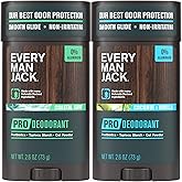 Every Man Jack Men's Pro Deodorant - 48-Hour Odor Defense Blend - Aluminum Free - Contains Postbiotics, Tapioca Starch & Oat Powder - Coastal Surf & Coconut + Vanilla Bundle - 2.6 oz (2 Pack)