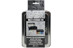 Ranger Tim Holtz Distress Multi Storage Tin - Holds 20 Flip Top Paints