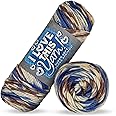 I Love This Yarn 4 - Medium Yarn for Crocheting & Knitting – Soft Yarn Skein – 252 Yards of Acrylic Yarn for Crocheting Blankets, Hats, & More – Craft Supplies for Handcrafting Accessories, Blue Camo