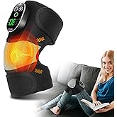 TOVE KNIGHTY FSA or HSA Eligible Cordless Heated Knee Massager 3-in-1 Electric Knee Massager with Heat for Heating Pad Elbow Shoulder Pain Relief Wrap with 3 Vibration & 6 Heating Modes