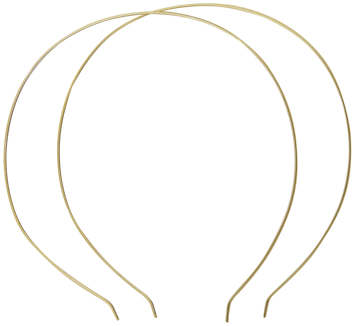 Caravan Thin Gold Silver Headband Pair