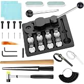 JAZORR Ring Bender Tool Ring Bending, Spoon Rings Maker Machine Jewelry Making Kit with Nylon Dies Earring Rings Bender Machine Sizer Measuring Tool Multi-Functional Jewelry Tools