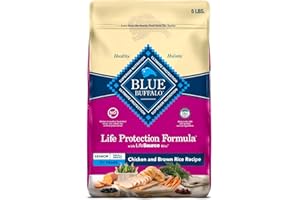 Blue Buffalo Life Protection Formula Small Breed Senior Dry Dog Food, Supports Joint Health and Immunity, Made with Natural Ingredients, Chicken & Brown Rice Recipe, 5-lb Bag