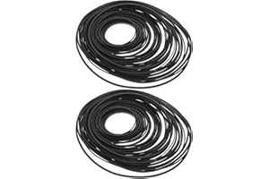 UTHCLO 100PCS Mixed 0.7mm 1.0mm Rubber Cassette Tape Belts 40-190mm for Cassette Player Repair, Recorder