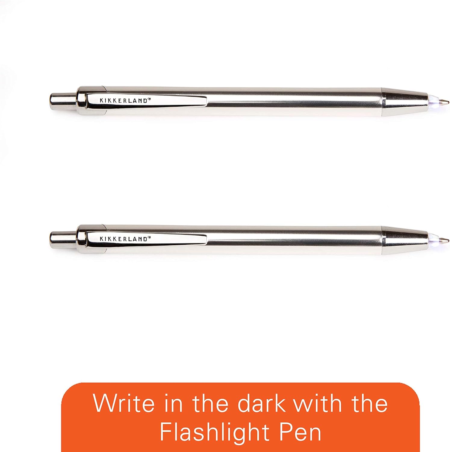 KIKKERLAND - Flashlight Pen - Light Up LED Tipped Ballpoint Pen for Writing in the Dark - Black Ink - Image 4