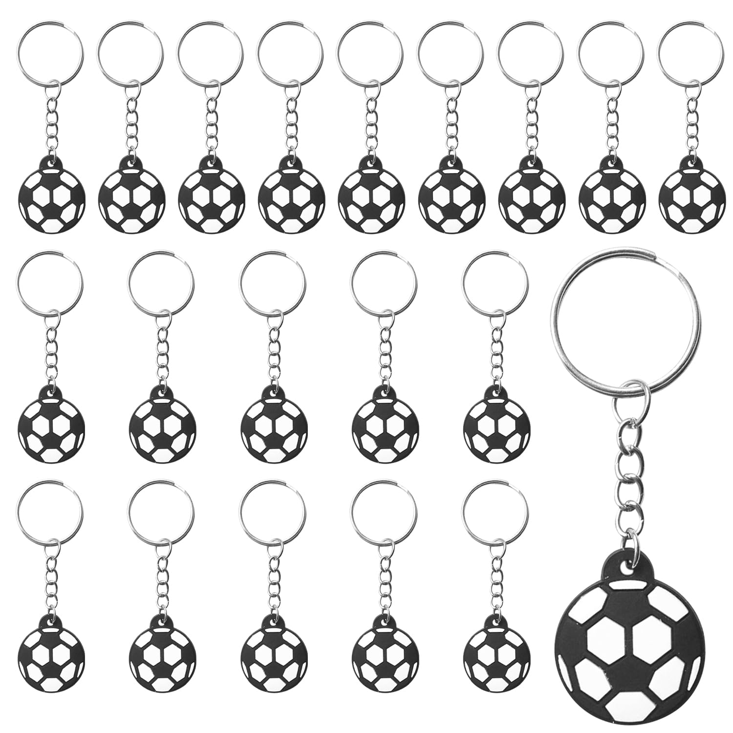 20 Pieces Football Keychains, Football Keychains, Mini Football Keychains, Sports Football Keychain Pendants
