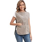 Nanxson Barber Apron Smock Waterproof Cobbler Apron for Women with Pockets Buckle Hairdresser Jacket for Kitchen Garden Men