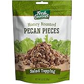 Fresh Gourmet Pecan Pieces | Honey Roasted Flavor | 3.5 Ounce | Crunchy Snack and Salad Topper