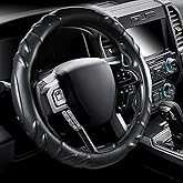 CACAWIZ Car Steering Wheel Cover for Ford - Steering Wheel Cover for F150 F250 350, Expedition,Black