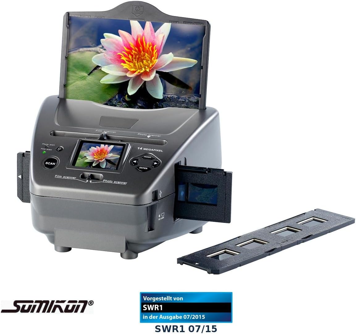 Somikon 3in1 Dia-, Foto- & Negativ-Scanner SD-1400 mit 14-MP-Sensor