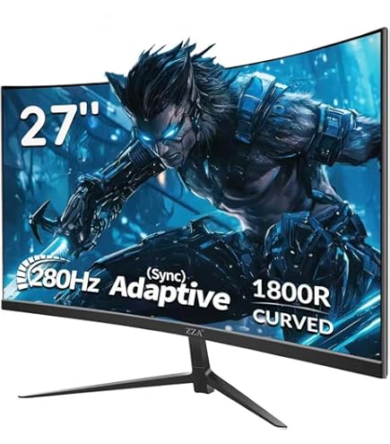 Amazon.com: ZZA 24 Inch Gaming Monitor 200Hz Curved Computer