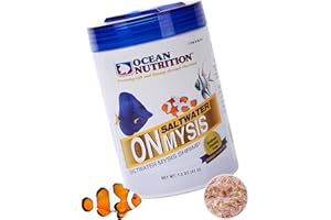 Ocean Nutrition Premium Freeze-Dried Mysis Shrimp - 1.5 Oz Natural Fish Food for Saltwater Fish Shrimp Food - Ideal for Tetras, Angels, Seahorses