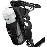 ROCKBROS Bike Saddle Bags with Water Bottle Pouch Waterproof Bike Bags Under Seat Pack for Mountain Road Saddle Bag Bicycles Storage Bag