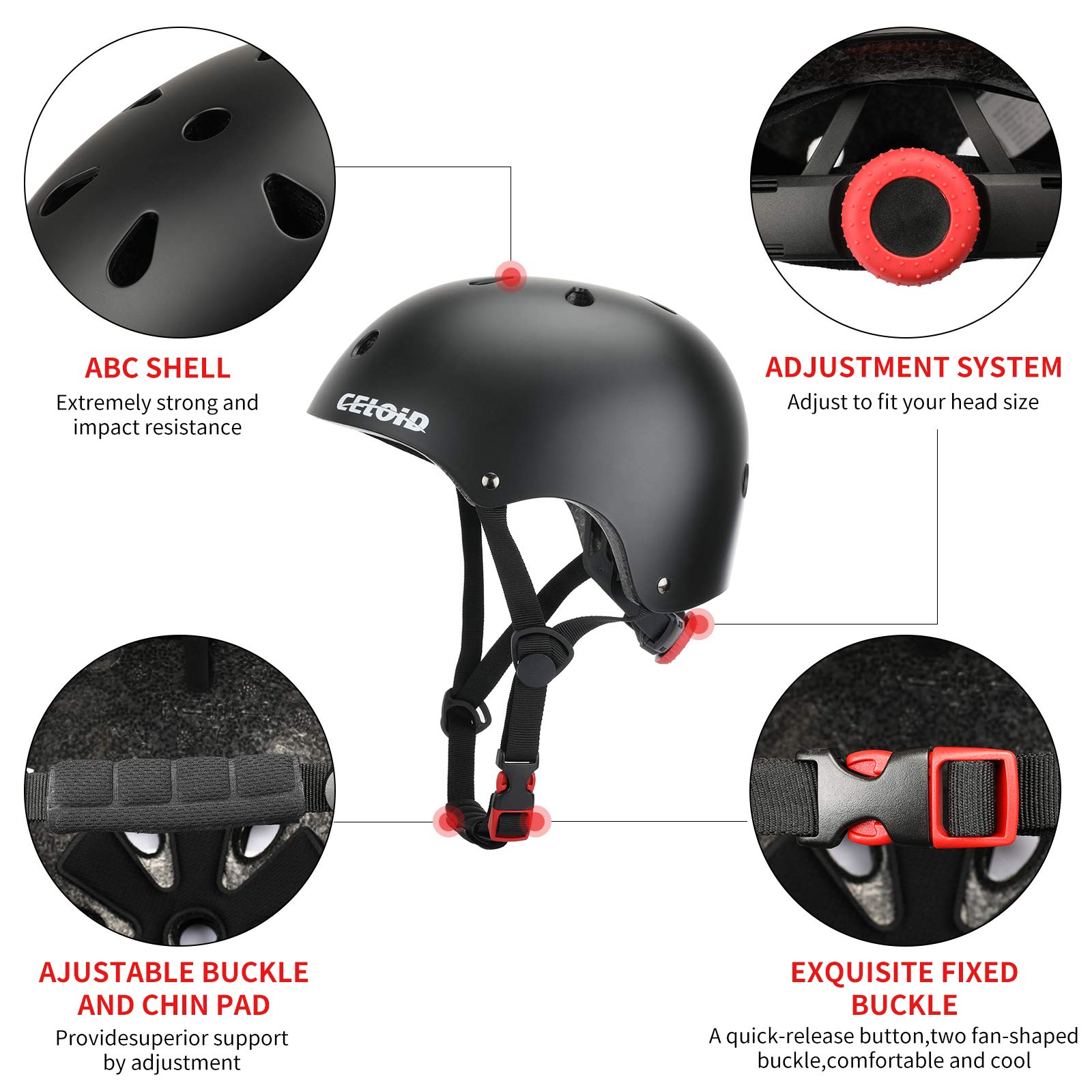 Kids Bike Helmet,Toddler Skateboard Helmets for Ages 2-3-5-8-14 Years Boys Girls，Adjustable Multi-Sport Bicycle Skateboarding Football Roller Skating Scooter Rollerblade Balance Bike Helmet