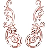 Ear Climbers Earrings for Women Sterling Silver Vintage Ear Crawler Earrings Jewelry Gifts for Women