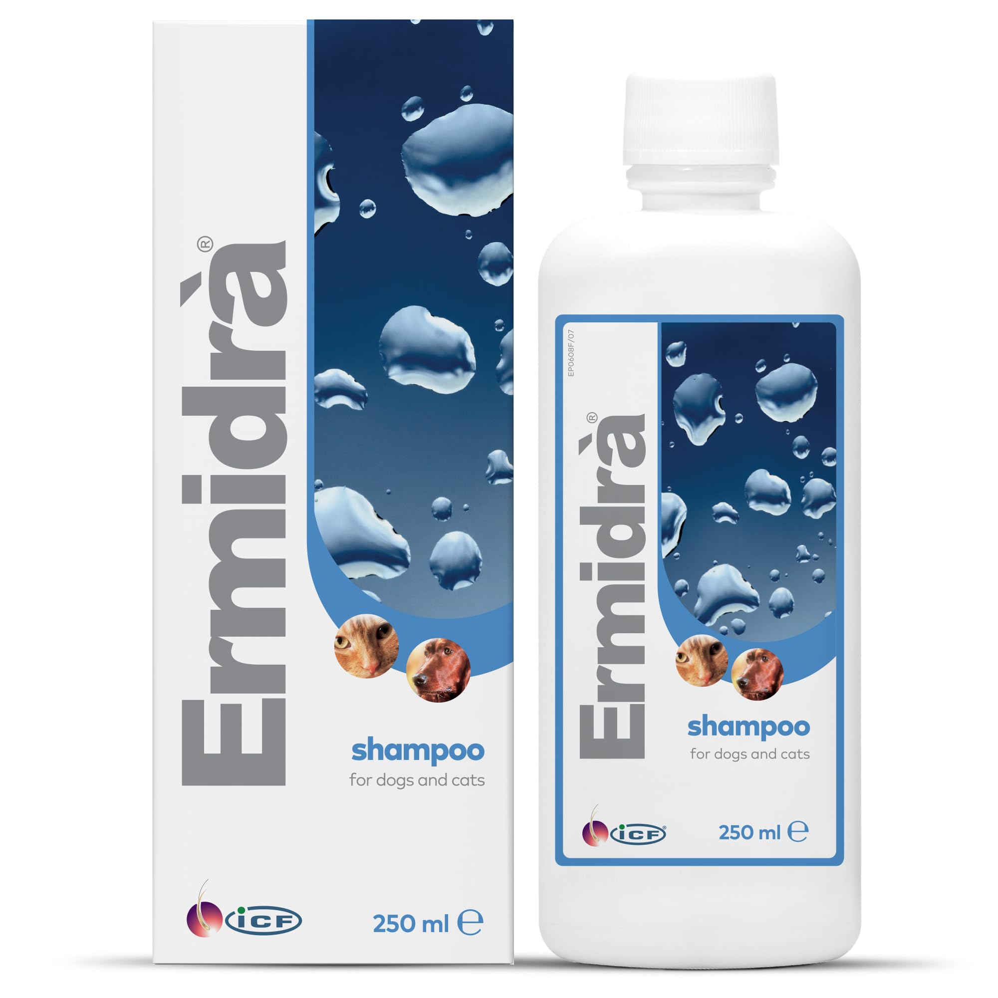 ICF | Ermidra Dog Shampoo For Itchy Skin Relief | Detangle Brittle Fur | Removes Bad Odours | Dog Shampoo And Conditioner For Pets With Sensitive Skin | 250ml