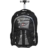 Green Travel USA TBP08 - Grey Carry-On Rolling 17'' Laptop Backpack, Grey