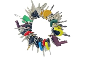 WAH YUE HING 58 Heavy Equipment Key Set, Construction Ignition Key Set for Heavy Machinery Fits Case Takeuchi JD JLG Hyster Kubota New Holland Ford Caterpillar & More
